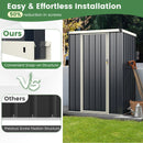 4 x 3 FT Metal Outdoor Storage Shed with Lockable Door-Gray by LJGDeals