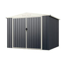 7.5 x 6.3 FT Metal Outdoor Storage Shed with Lockable Door-Gray by DirectDeals