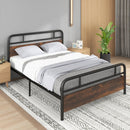 Twin/Full/Queen Size Bed Frame with Industrial Headboard by LJGDeals