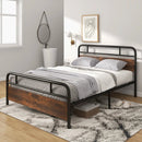 Twin/Full/Queen Size Bed Frame with Industrial Headboard by LJGDeals