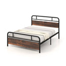 Twin/Full/Queen Size Bed Frame with Industrial Headboard by LJGDeals