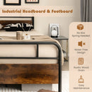 Twin/Full/Queen Size Bed Frame with Industrial Headboard by LJGDeals