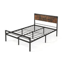 Platform Full/Queen Bed with Rustic Headboard and Footboard by LJGDeals