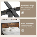Platform Full/Queen Bed with Rustic Headboard and Footboard by LJGDeals
