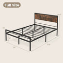 Platform Full/Queen Bed with Rustic Headboard and Footboard by LJGDeals