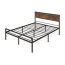 Platform Full/Queen Bed with Rustic Headboard and Footboard by LJGDeals