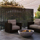 Metal Privacy Screen 72 x 48 Inch Freestanding Fence Panel Indoor Outdoor-Black by LJGDeals