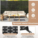 Metal Privacy Screen 72 x 48 Inch Freestanding Fence Panel Indoor Outdoor-Black by DirectDeals