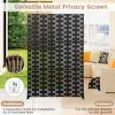 Metal Privacy Screen 72 x 48 Inch Freestanding Fence Panel Indoor Outdoor-Black by LJGDeals