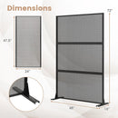 Metal Privacy Screen with Expansion Bolts and Connection Screws-Black by LJGDeals