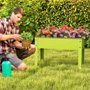 Metal Raised Garden Bed with Legs and Drainage Hole-24 x 11 x 18 inches by LJGDeals