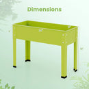 Metal Raised Garden Bed with Legs and Drainage Hole-24 x 11 x 18 inches by LJGDeals