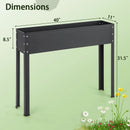 Metal Raised Garden Bed with Legs and Drainage Hole for Vegetable Flower-40 x 11 x 31.5 inches by LJGDeals