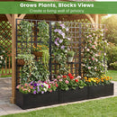 Metal Raised Garden Bed with Trellis and Drainage Holes for Climbing Plants by LJGDeals