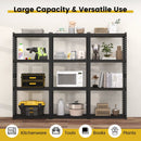 4-Tier Metal Shelving Unit with Anti-slip Foot Pad and Anti-tipping Device by DirectDeals