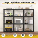 4-Tier Metal Shelving Unit with Anti-slip Foot Pad and Anti-tipping Device by LJGDeals
