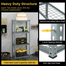 4-Tier Metal Shelving Unit with Anti-slip Foot Pad and Anti-tipping Device by LJGDeals