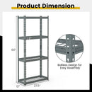 4-Tier Metal Shelving Unit with Anti-slip Foot Pad and Anti-tipping Device by DirectDeals