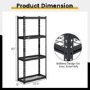 4-Tier Metal Shelving Unit with Anti-slip Foot Pad and Anti-tipping Device by LJGDeals