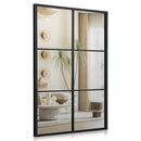 3-Layered Decorative Wall Mirror with Metal Frame for Dining Living Room-Black by LJGDeals