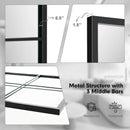 3-Layered Decorative Wall Mirror with Metal Frame for Dining Living Room-Black by LJGDeals