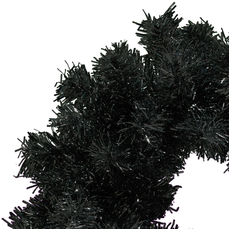 Black Tinsel Christmas Wreaths