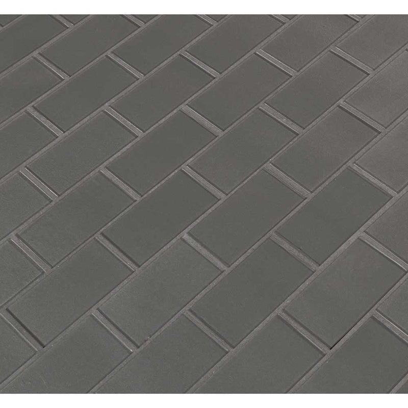 MSI Metallic Gray Subway Glass Mosaic Tile 11.75"x11.88"