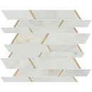 MSI Metro Gold Pattern Stone Metal Mosaic Wall and Floor Tile 12.09"x12.21"