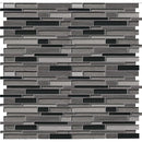 MSI Metro Gris Blend Interlocking Porcelain Glass Mosaic Tile 12"x12"