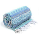 Mint Blue Ocean Mexican Falsa Yoga Blanket by West Path