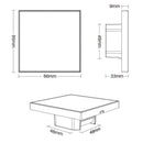 MiBoxer RGB/RGBW Wall Mounted Smart Panel Wireless Remote 4 Zones 2.4G RF Compatible with Miboxer WL5, FUT039, FUT045, FUT039W, FUT039S, LS2 Controllers