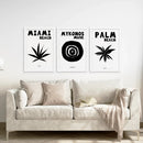 Trendy Black and White Travel Art Decor Set by Wall Art Set