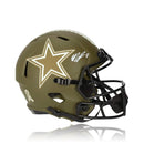 Micah Parsons Dallas Cowboys Autographed Salute to Service Speed Mini Helmet by Dynasty Sports & Framing