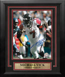Michael Vick in White Atlanta Falcons Autographed 8" x 10" Framed Football Photo by Dynasty Sports & Framing