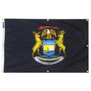 Michigan Flag with Grommets Along the Edges for Wall Hanging by Flagman of America