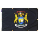 Michigan Flag with Grommets Along the Edges for Wall Hanging by Flagman of America