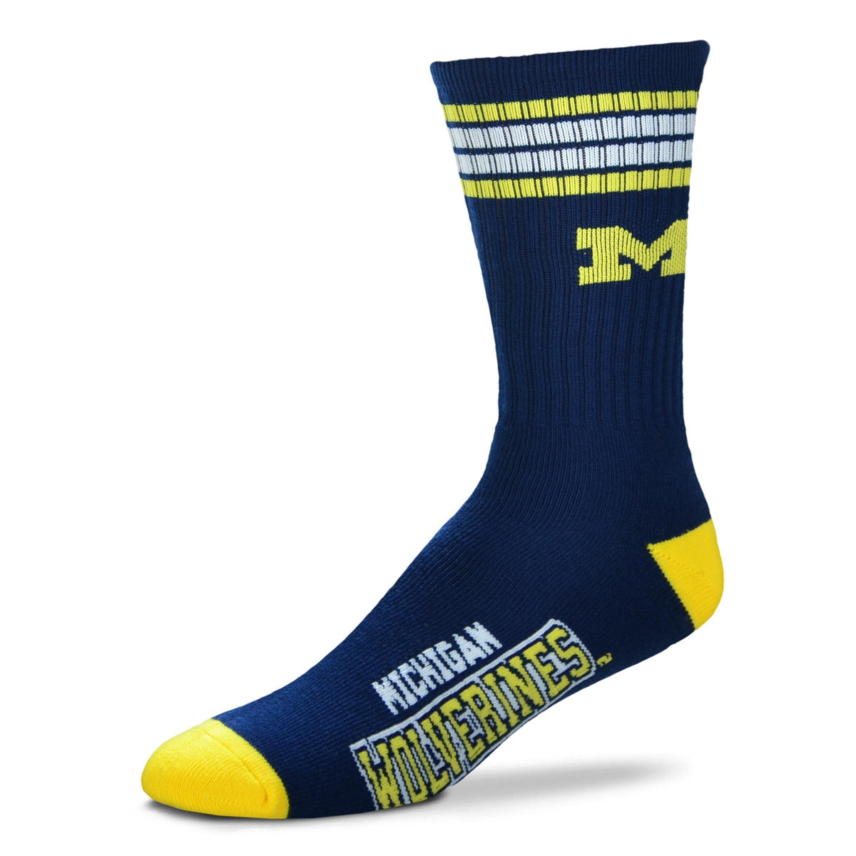 Michigan Wolverines Men's 4 Stripe Deuce Socks
