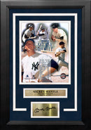Mickey Mantle Stat Collage New York Yankees 8" x 10" Framed Baseball Photo with Engraved Autograph by Dynasty Sports & Framing