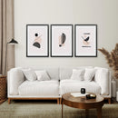 Mid-Century Modern Print Set: Beige & Black Abstract Art by Wall Art Set
