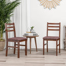 Set of 2 Mid-Century Wooden Dining Chairs-Espresso by LJGDeals