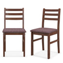 Set of 2 Mid-Century Wooden Dining Chairs-Espresso by LJGDeals