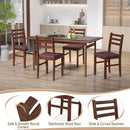 Set of 2 Mid-Century Wooden Dining Chairs-Espresso by LJGDeals