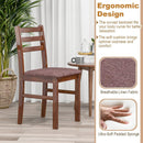 Set of 2 Mid-Century Wooden Dining Chairs-Espresso by LJGDeals