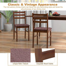 Set of 2 Mid-Century Wooden Dining Chairs-Espresso by LJGDeals