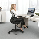 Mid-Back Mesh Office Chair Ergonomic Computer Chair with Lumbar Support-Black by LJGDeals