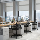 Mid-Back Mesh Office Chair Ergonomic Computer Chair with Lumbar Support-Black by LJGDeals