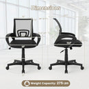 Mid-Back Mesh Office Chair Ergonomic Computer Chair with Lumbar Support-Black by LJGDeals