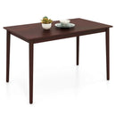 48 Inches Mid Century Dining Table for 4 with Rubber Wood Legs-Brown by LJGDeals
