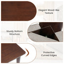 48 Inches Mid Century Dining Table for 4 with Rubber Wood Legs-Brown by LJGDeals