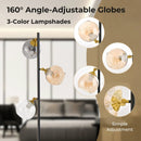 Mid Century Floor Lamp with 3 Glass Globe Lampshades and Weighted Base by LJGDeals